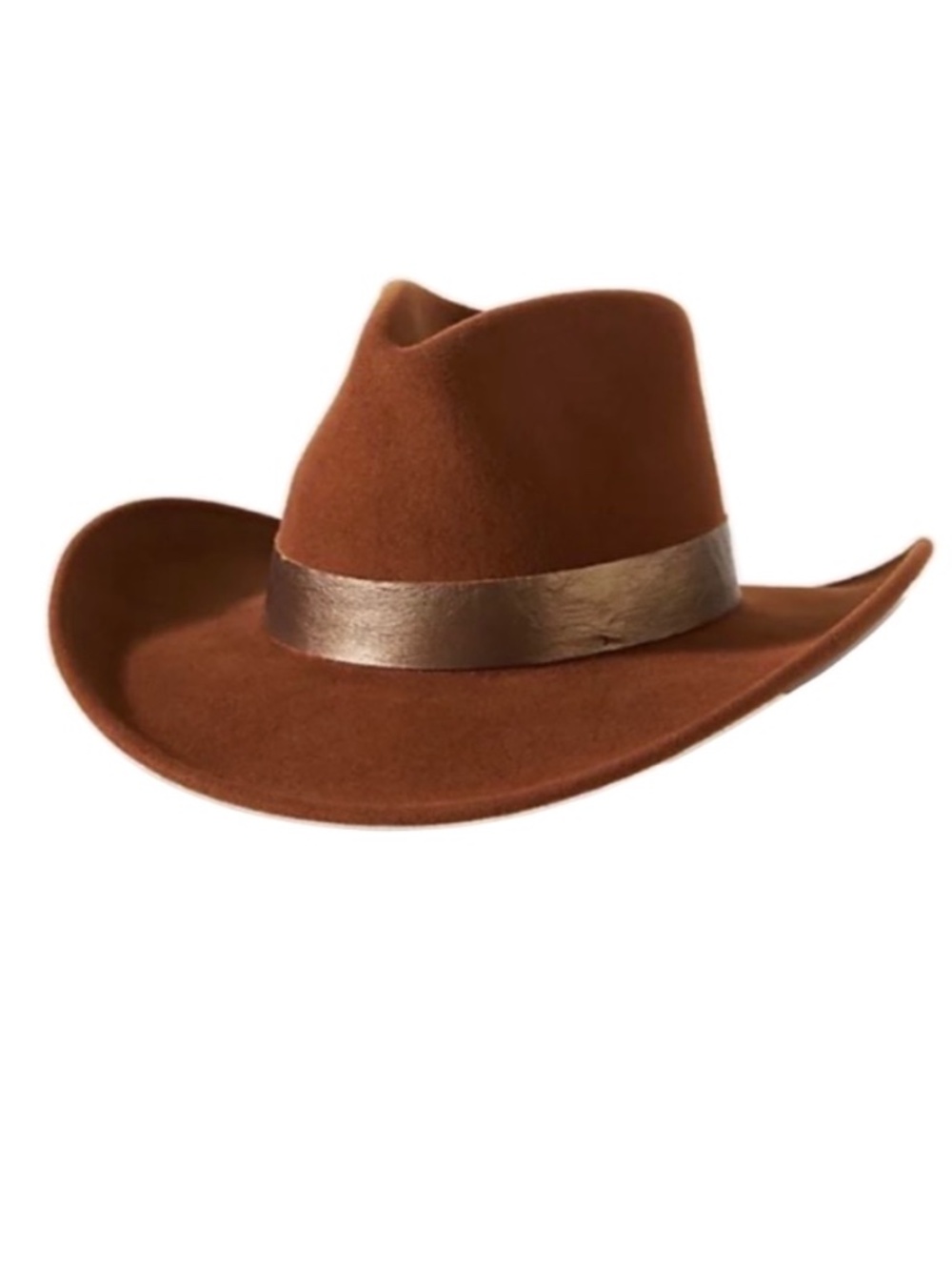 Freya Haven Wool Felt Western Hat Toffee Brown S/M NWOT
